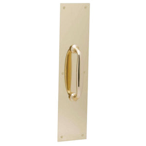 H.B. Ives 15 in. L Bright Brass Pull Plate SC83115B335X15G