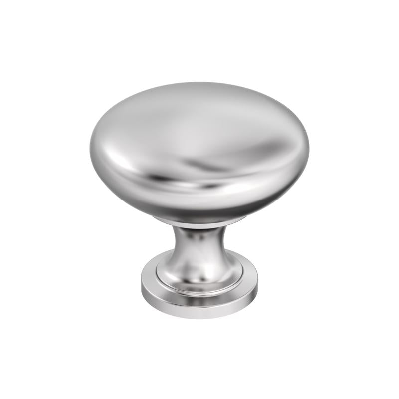 Amerock Edona Traditional Round Furniture Knob 1-1/4 in. D 28.702 mm Polished Chrome 1 pk