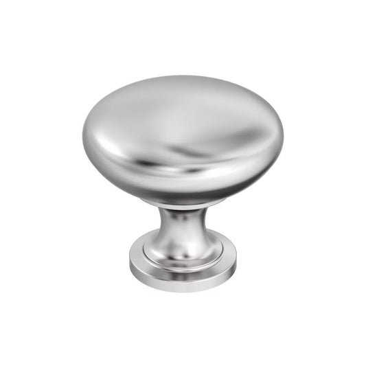 Amerock Edona Traditional Round Furniture Knob 1-1/4 in. D 28.702 mm Polished Chrome 1 pk