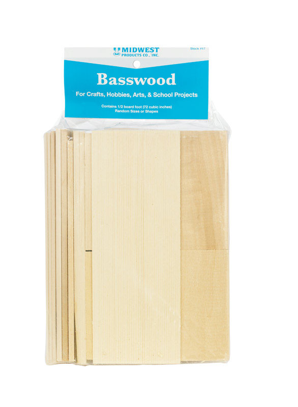 Midwest Products 2 in. X 5.50 in. W X 8 in. L Basswood Lumber #2/BTR Premium Grade