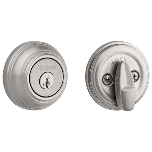 Kwikset SmartKey Satin Nickel Metal Deadbolt