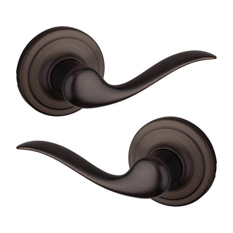 Kwikset Tustin Venetian Bronze Passage Lever 1-3/4 in.
