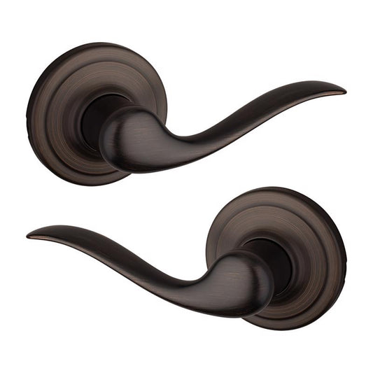 Kwikset Tustin Venetian Bronze Passage Lever 1-3/4 in.