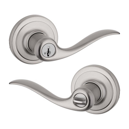 Kwikset SmartKey Tustin Satin Nickel Entry Door Knob KW1 1-3/4 in.