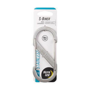 Nite Ize S-Biner Stainless Steel Silver Dual Carabiner S-Biner SB5-03-11
