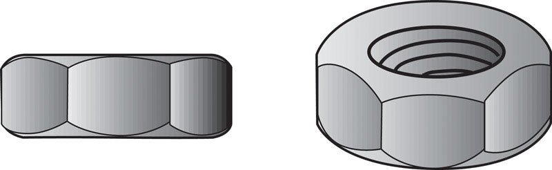HILLMAN 5/8 in. Zinc Dichromate Steel USS Hex Nut 25 pk