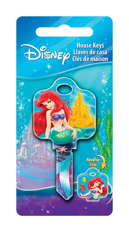 HILLMAN Disney Ariel House Key Blank 68 Double For Schlage Locks Multicolored