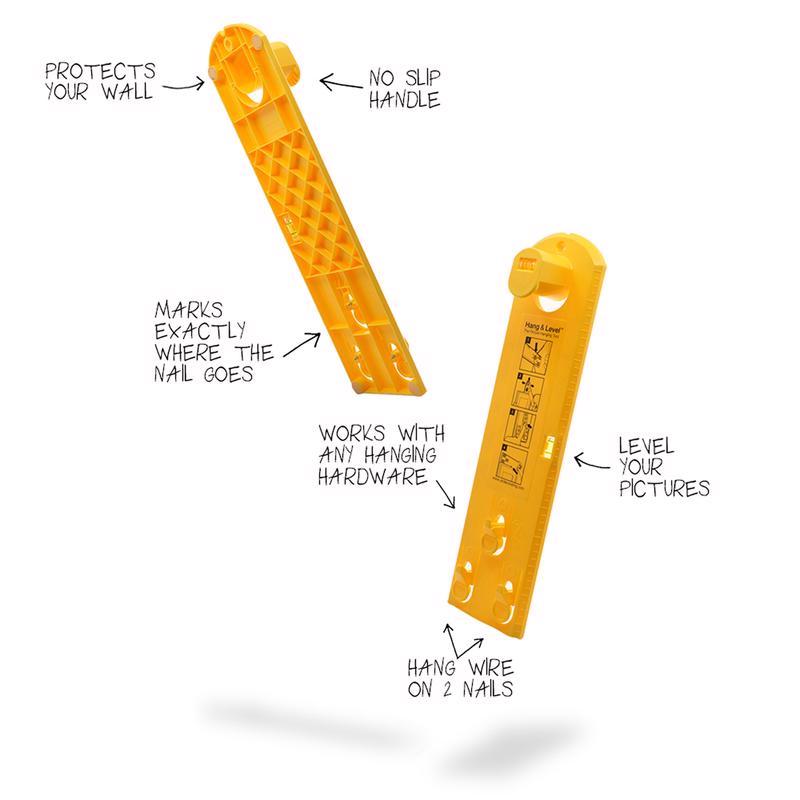 Under The Roof Decorating Hang and Level Yellow Assorted Picture Hanger 10 lb 1 each