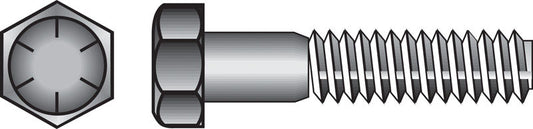 HILLMAN 1/4 in. D X 1-1/2 in. L Heat Treated Steel Hex Head Cap Screw 100 pk