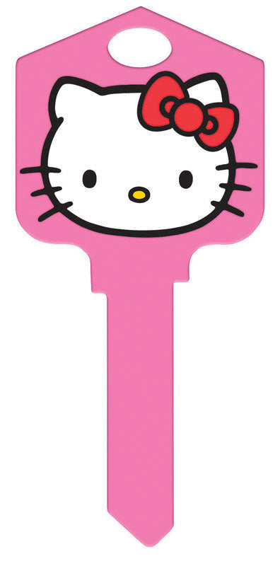 HILLMAN Hello Kitty House Key Blank 66/97 Single For Kwikset and Titan Locks Pink