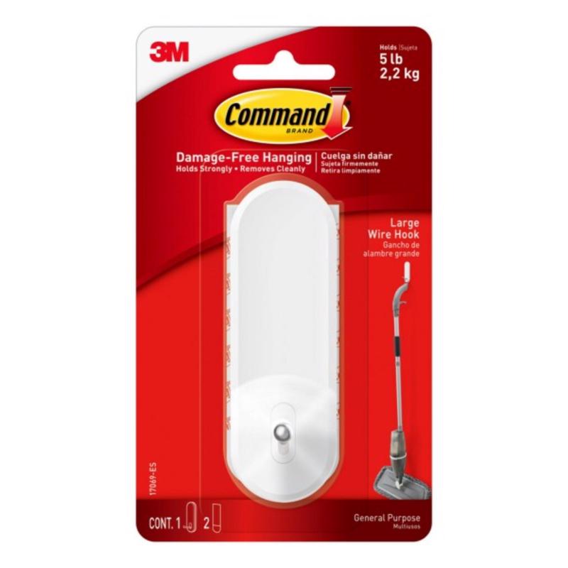 3M Command Large Plastic Wire Hooks 4.14 in. L 1 pk