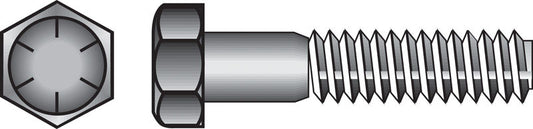 HILLMAN 5/16 in. D X 1 in. L Heat Treated Steel Hex Head Cap Screw 100 pk