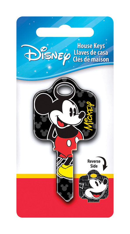 HILLMAN Disney Mickey Mouse - Signature House Key Blank 68 Single For Schlage Locks Multicolored
