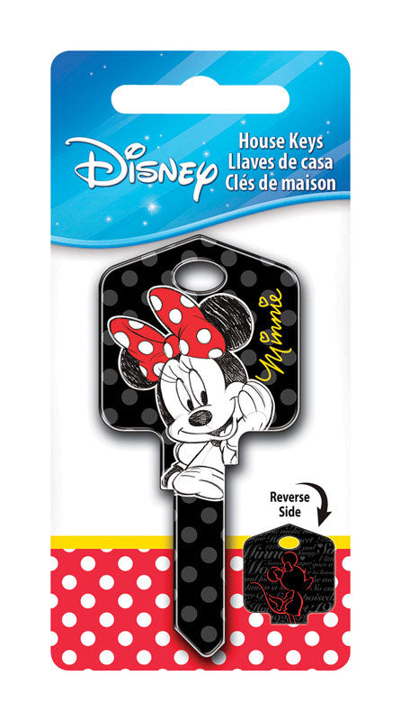 HILLMAN Disney Minnie Mouse House Key Blank 66/97 Single For Kwikset and Titan Locks Black