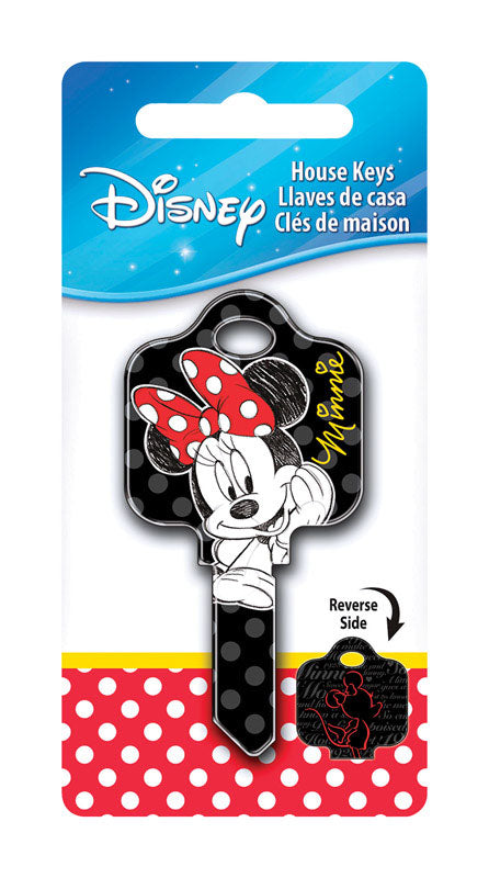 HILLMAN Disney Minnie Mouse - Signature House Key Blank 68 Single For Schlage Locks Multicolored