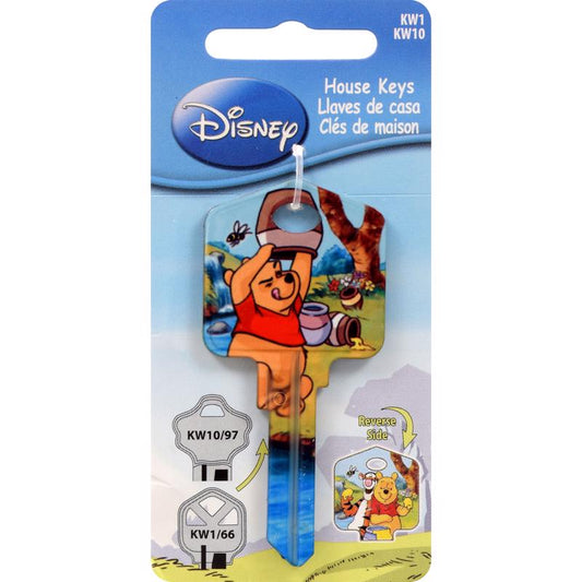 HILLMAN Disney Winnie The Pooh House Key Blank 66/97 Single For Kwikset and Titan Locks Multicolored