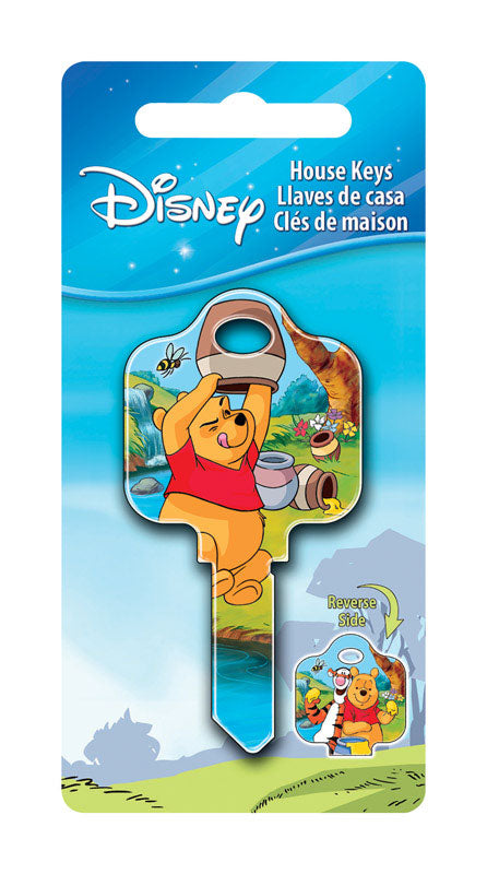 HILLMAN Disney Winnie The Pooh House Key Blank 68 Single For Schlage Locks Multicolored