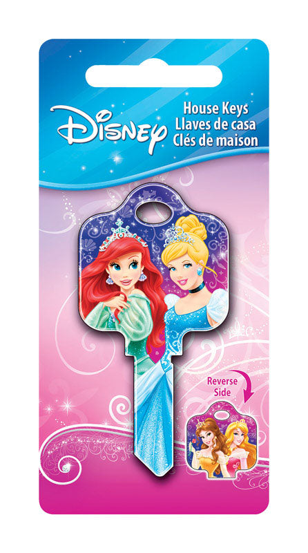HILLMAN Disney Princesses House Key Blank 68 Single For Schlage Locks Multicolored