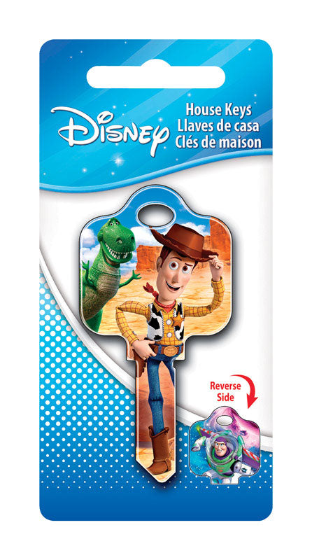HILLMAN Disney Buzz/Woody House Key Blank 68 Single For Schlage Locks Multicolored