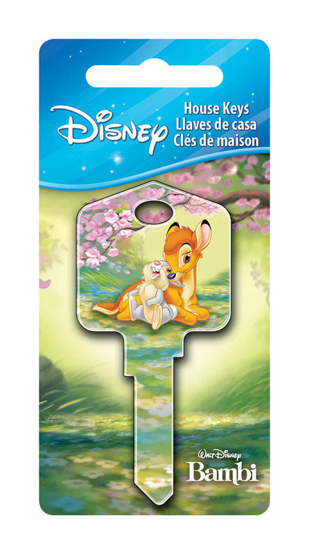 HILLMAN Disney Bambi and Thumper House Key Blank 66/97 Single For Kwikset and Titan Locks Multicolor