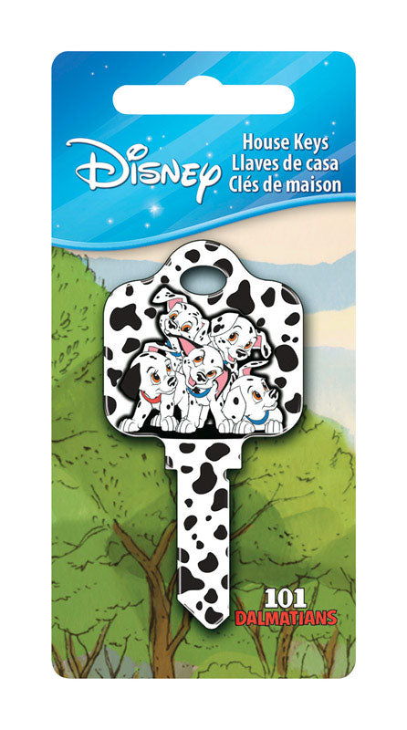 HILLMAN Disney 101 Dalmatians House Key Blank 68 Single For Schlage Locks Black/White