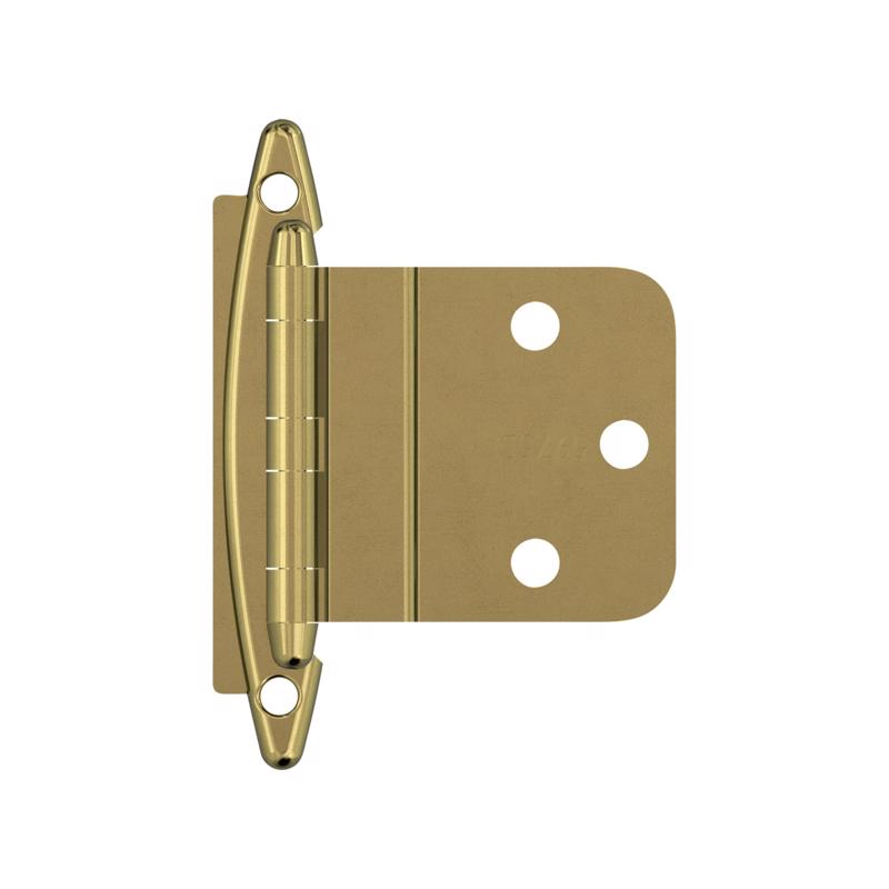 Amerock 2 in. W X 2-3/4 in. L Polished Brass Steel Cabinet Hinge 2 pk