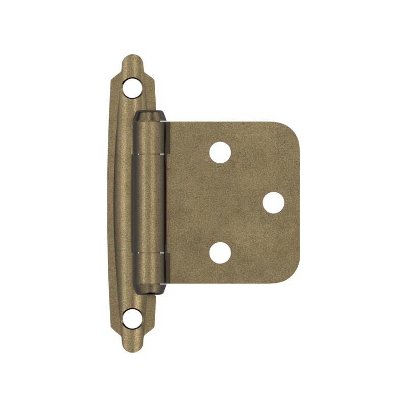 Amerock 1-3/4 in. W X 2-3/4 in. L Burnished Brass Steel Self-Closing Hinge 2 pk