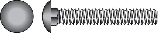 HILLMAN 3/8 in. X 16-1/2 in. L Hot Dipped Galvanized Steel Carriage Bolt 100 pk