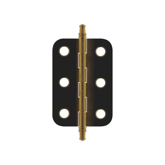 Amerock 1-3/8 in. W X 2-11/16 in. L Antique Brass Steel Decorative Hinge 2 pk
