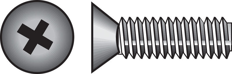HILLMAN No. 8-32 Ga. X 1-1/2 in. L Phillips Flat Head Stainless Steel Machine Screws 100 pk