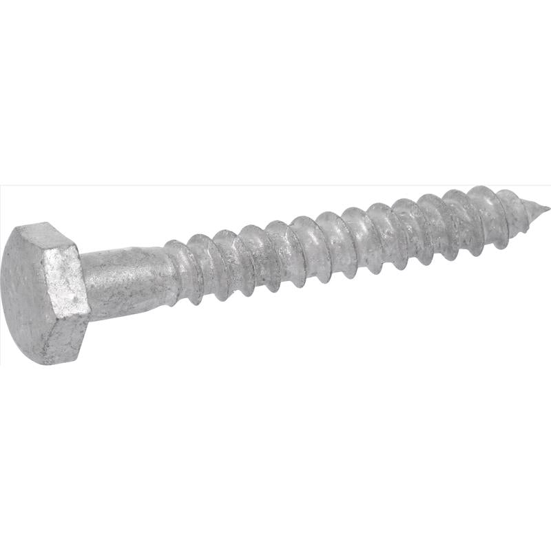 HILLMAN 5/16 in. X 3-1/2 in. L Hex Hot Dipped Galvanized Steel Lag Screw 50 pk