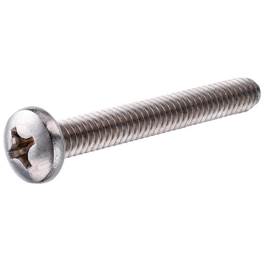 HILLMAN No. 10-24 Ga. X 1 in. L Phillips Flat Head Stainless Steel Machine Screws 100 pk