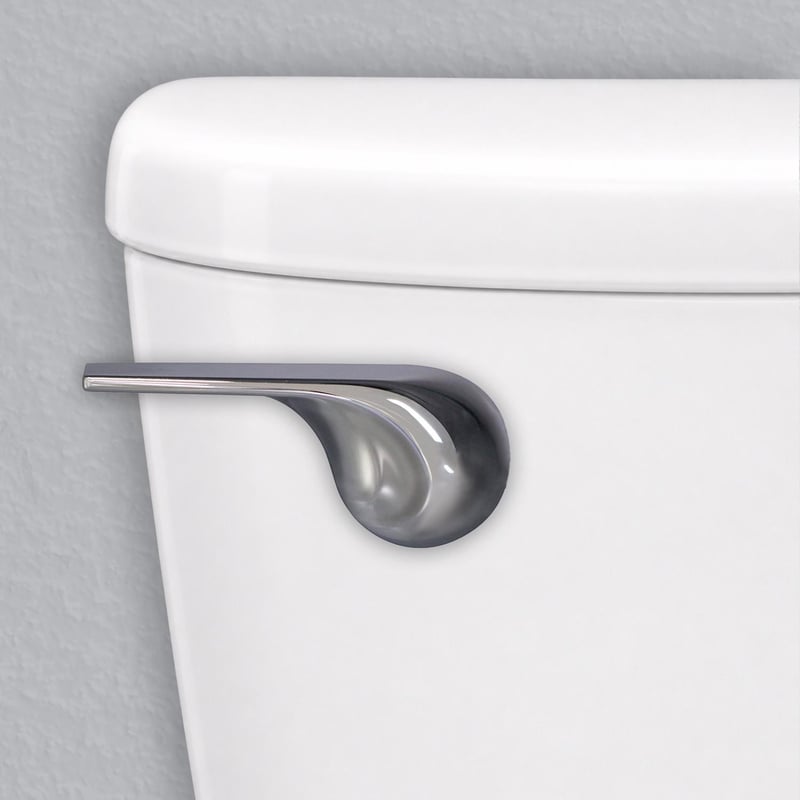 Korky Strong Arm Flush Handle Black Chrome For Universal