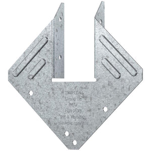 Simpson Strong-Tie 4 in. H X 4 in. W 18 Ga. Galvanized Steel Hurricane Tie H1AZ