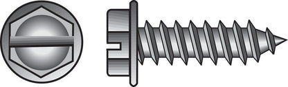 HILLMAN No. 8 Ga. X 1-1/2 in. L Slotted Hex Washer Head Sheet Metal Screws 100 pk