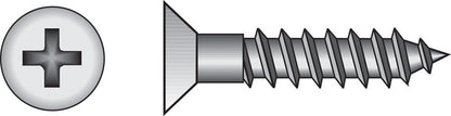 HILLMAN No. 6 Ga. X 1-1/2 in. L Phillips Zinc-Plated Coarse Wood Screws 100 pk