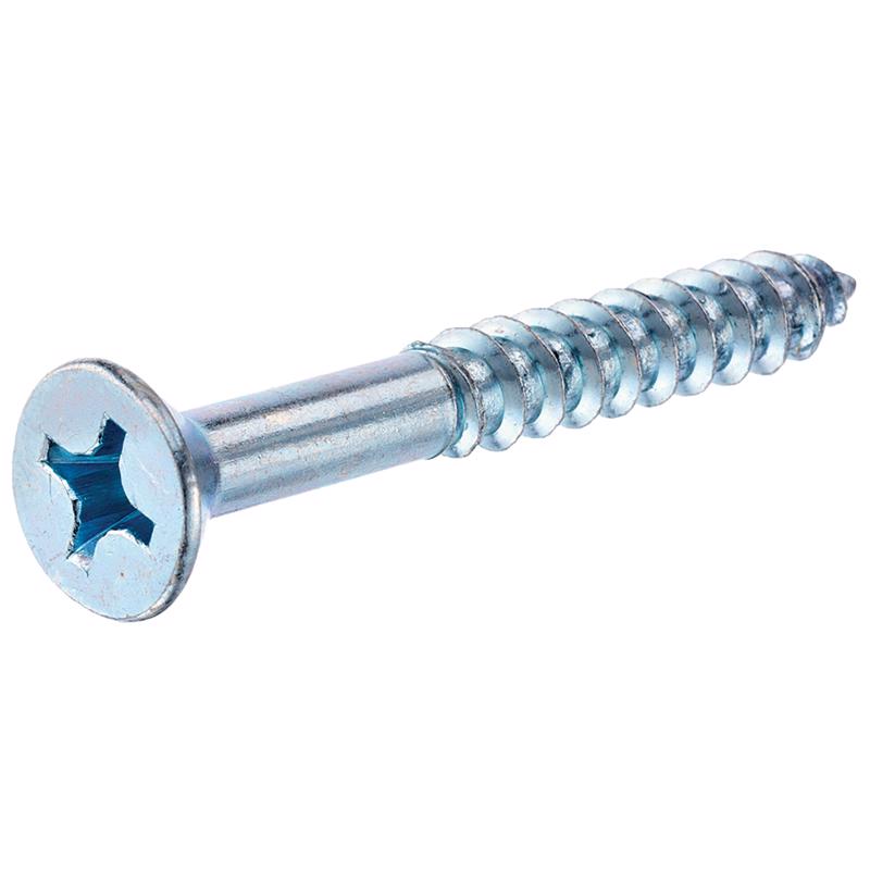 HILLMAN No. 10 Ga. X 2-1/2 in. L Phillips Zinc-Plated Coarse Wood Screws 100 pk