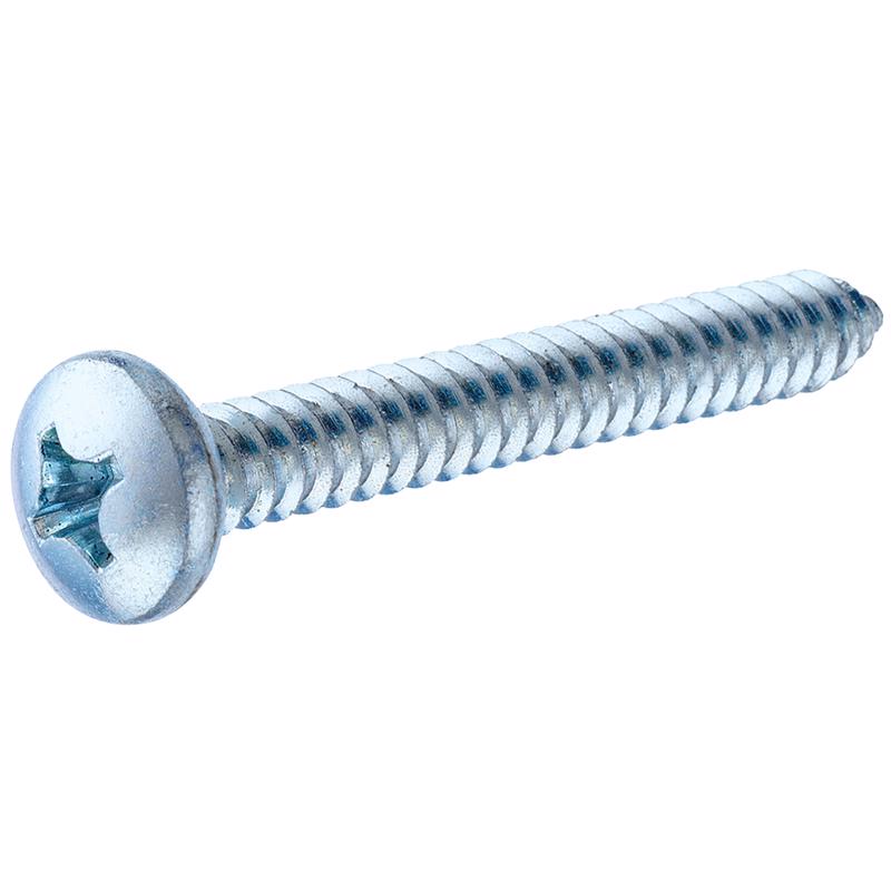 HILLMAN No. 8 Ga. X 1/2 in. L Phillips Pan Head Sheet Metal Screws 100 pk