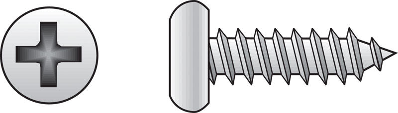 HILLMAN No. 8 Ga. X 3/4 in. L Phillips Pan Head Sheet Metal Screws 1 pk