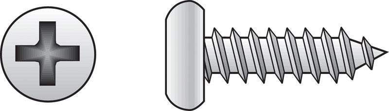 HILLMAN No. 8 Ga. X 1-1/2 in. L Phillips Pan Head Sheet Metal Screws 100 pk