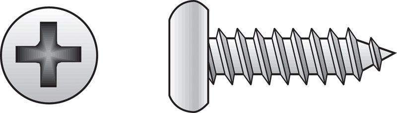 HILLMAN No. 10 Ga. X 1-3/4 in. L Phillips Pan Head Sheet Metal Screws 100 pk