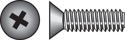 HILLMAN No. 8-32 Ga. X 1/2 in. L Phillips Flat Head Zinc-Plated Steel Machine Screws 100 pk