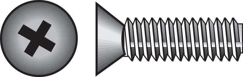 HILLMAN No. 1/4-20 Ga. X 1-1/2 in. L Phillips Flat Head Zinc-Plated Steel Machine Screws 100 pk