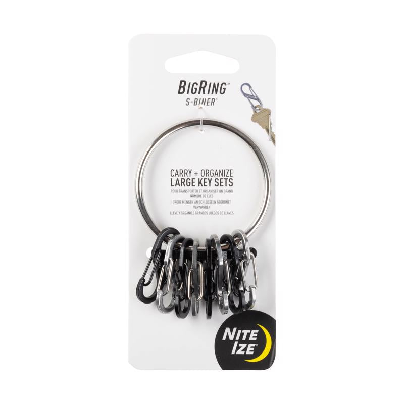 Nite Ize BigRing Stainless Steel Black/Silver Big Ring Key Ring
