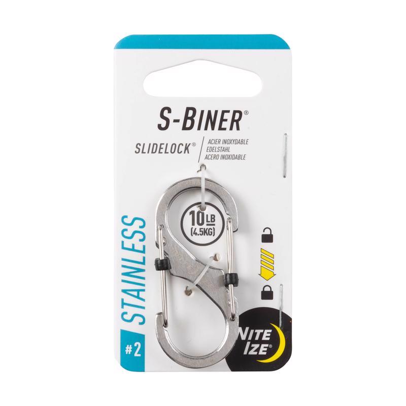 Nite Ize S-Biner SlideLock Stainless Steel Silver Locking S-Biner