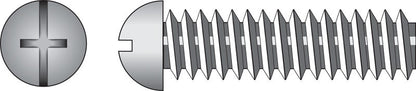 HILLMAN No. 8-32 Ga. X 1-1/2 in. L Combination Round Head Zinc-Plated Steel Machine Screws 100 pk