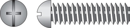 HILLMAN No. 10-24 Ga. X 2-1/2 in. L Combination Round Head Zinc-Plated Steel Machine Screws 100 pk