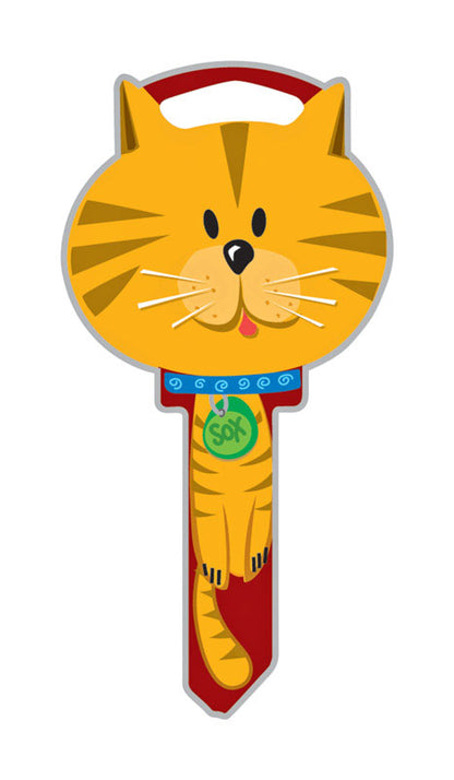 Lucky Line Key Shapes Cat House Key Blank 68 Single For Schlage Locks Multicolored