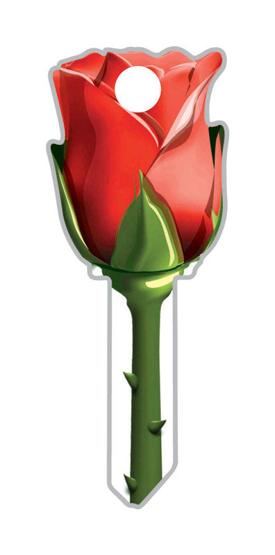Lucky Line Key Shapes Rose House Key Blank Single For Schlage Multicolored