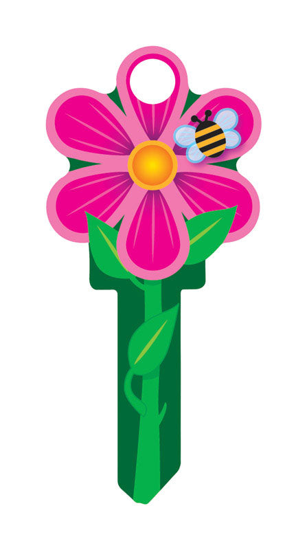 Lucky Line Key Shapes Flower House Key Blank Single For Schlage Multicolored